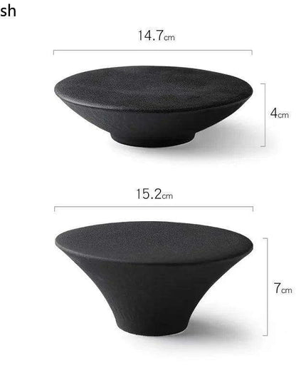 Sophisticated High Foot Ceramic Dessert Plate for Elegant Culinary Presentations - Ideal for Sushi and Unique Snacks