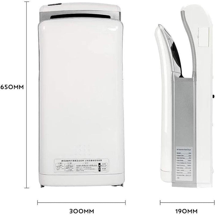Rapid-Dry 1800W HEPA Commercial Jet Hand Dryer - Ultra-Fast Drying Solution for Restrooms