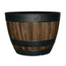 16-Inch Weather-Resistant Resin Barrel Planter - Vintage Charm Garden Decor