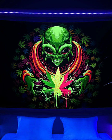 Neon Anime Punk Glow Wall Hanging - Eye-Catching Japanese Art Decor