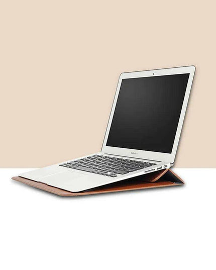Sleek PU Leather Laptop Sleeve - Compatible with MacBook and Huawei - Chic Tech Accessory for Everyday Use