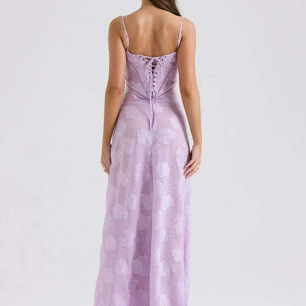 Stunning Backless A-line Maxi Dress with Adjustable Straps – Ideal for Celebratory Events & Summer Gatherings