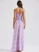 Stunning Backless A-line Maxi Dress with Adjustable Straps – Ideal for Celebratory Events & Summer Gatherings