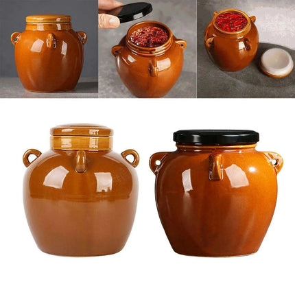 Elegant Sparkling Ceramic Storage Jar for Stylish Kitchen Decor