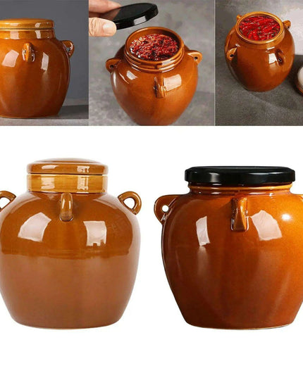 Elegant Sparkling Ceramic Storage Jar for Stylish Kitchen Decor