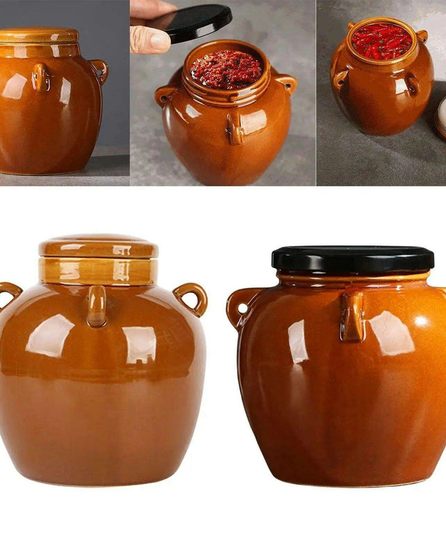 Elegant Sparkling Ceramic Storage Jar for Stylish Kitchen Decor