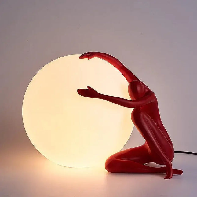 Italy Table Lamps Art Portrait Design Replica Sculpture Standing Floo