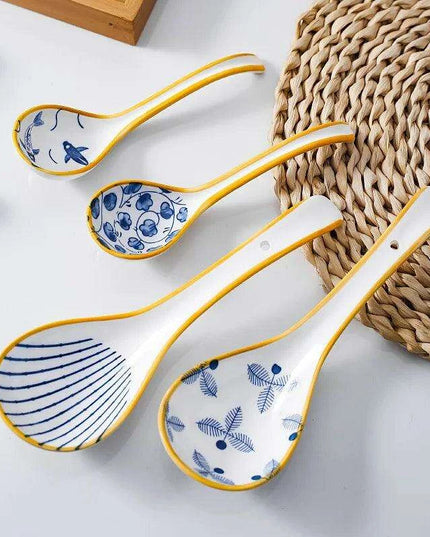 Stylish Ergonomic Japanese Ceramic Soup Spoon - Essential for Every Kitchen