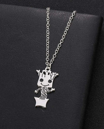 Groot Charm Necklace - Stylish Sci-Fi Jewelry for Women
