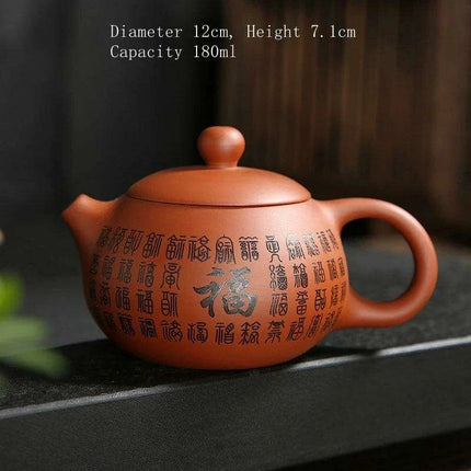 Handcrafted Purple Clay Teapot - Authentic