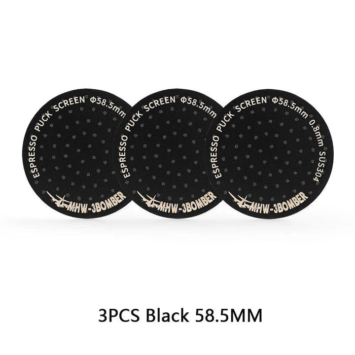 Stainless Steel Double-Layer Espresso Puck Screen for Optimal Coffee Extraction - Compatible with 51/53/58.5mm Portafilters