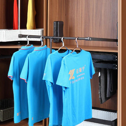 Dual-Cushion Telescopic Pull-Down Wardrobe Lift Rod — Aluminium Alloy, 30kg | Très Elite