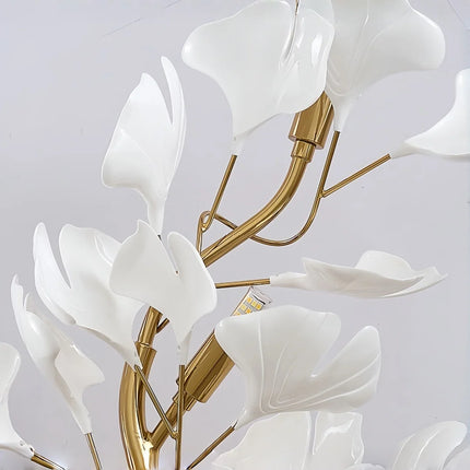 Luxury Gold Ginkgo Leaf LED Wall Sconce
