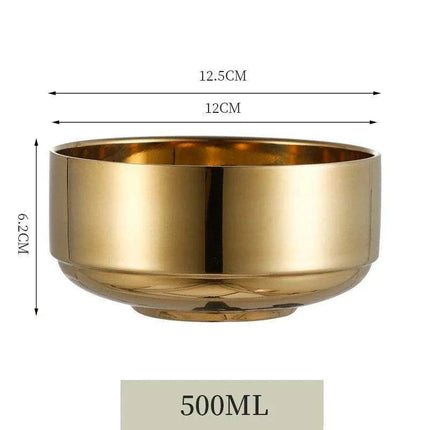 Elegant Dual-Layer Stainless Steel Bowls - Essential for Modern Korean Dining