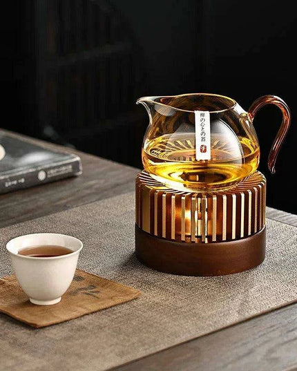 Elegant Bamboo Candle Warmer for Authentic Tea Ceremonies
