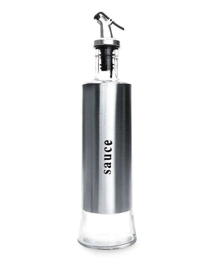 Chic Stainless Steel Oil Dispensing and Spice Jar Ensemble - Transform Your Cooking Journey
