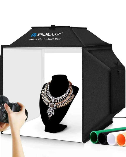 Portable Photography Softbox Studio Kit with Four Vibrant Backdrops