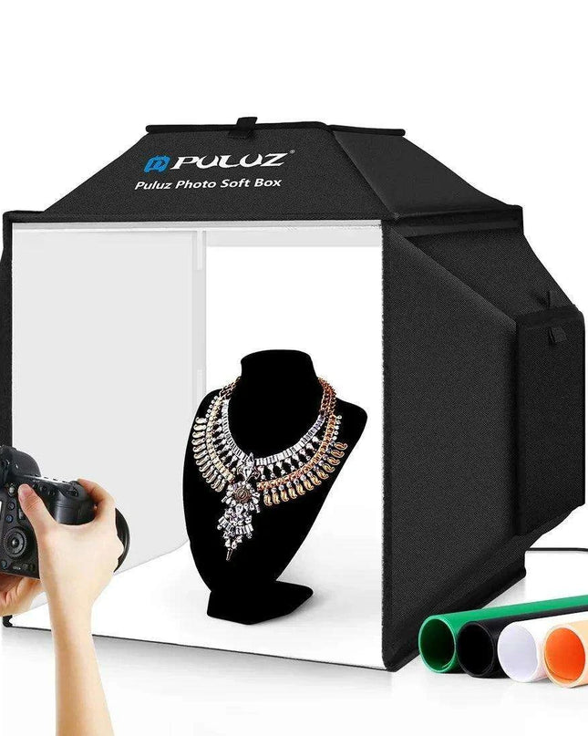 Portable Photography Softbox Studio Kit with Four Vibrant Backdrops