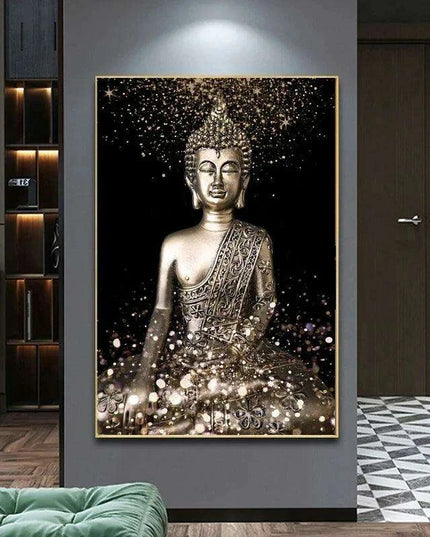 Tranquil Buddha Essence: Customizable Zen Canvas Art for Home and Office Decor