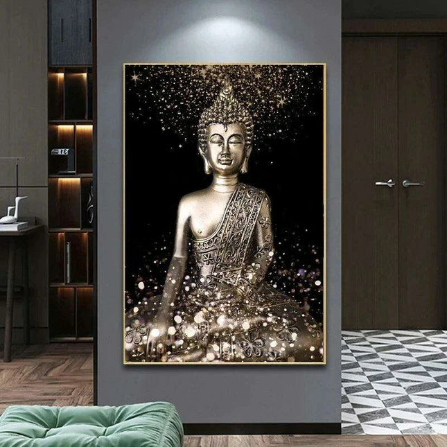 Tranquil Buddha Essence: Customizable Zen Canvas Art for Home and Office Decor