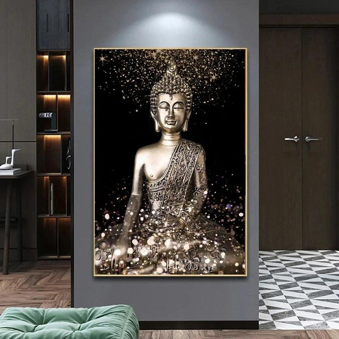 Tranquil Buddha Essence: Customizable Zen Canvas Art for Home and Office Decor