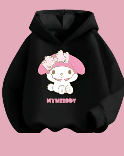 My Melody Graffiti Hoodie Outfit for Girls - Adorable Spring/Fall Sweatshirt Set