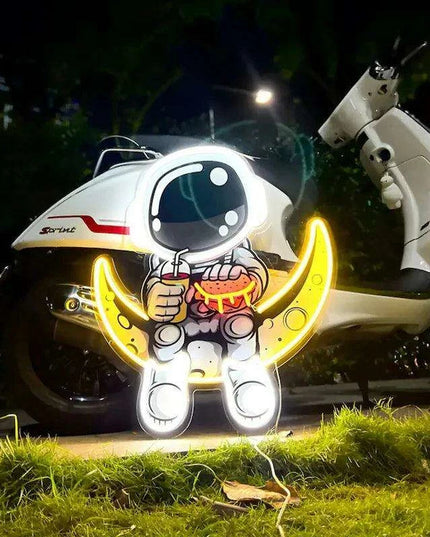 Astronaut Burger Neon Sign: Eye-Catching LED Art for Creative Spaces