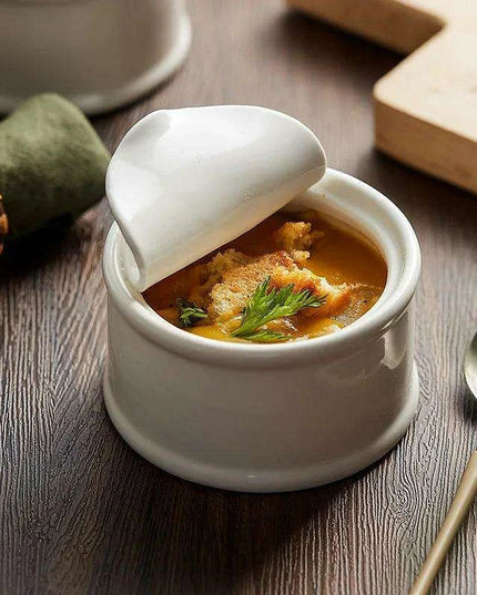 Sophisticated Ceramic Bowl and Saucer Set for Gourmet Dining Experience