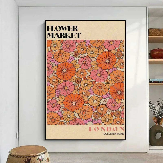 Classic Vintage Floral Art Posters for Chic Room and Cafe Decoration