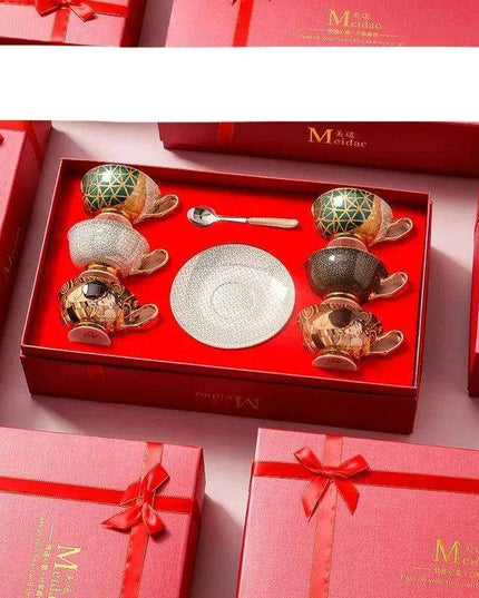 Elegant Bone China Coffee Mug & Saucer Set - Luxurious Drinkware for Coffee Aficionados