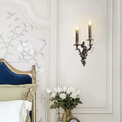 European Rococo Antique Brass Wall Light - Elevate Your Home's Elegance