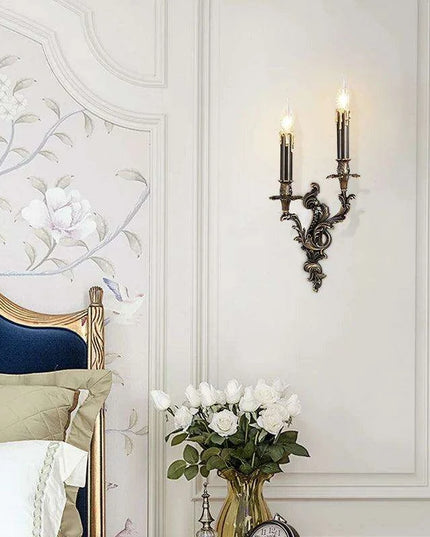 European Rococo Antique Brass Wall Light - Elevate Your Home's Elegance