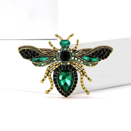 Rhinestone Bee Brooch — Crystal Glass Insect Pin for Women & Men | Multiple Colours