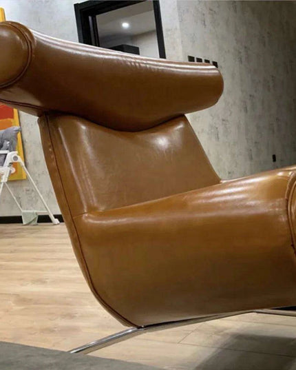 Nordic Luxury Leather Lounge Chair for Contemporary Living Spaces