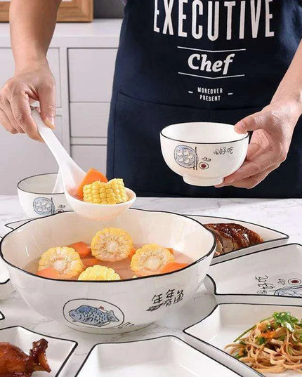 Elegant Asian Ceramic Dining Collection - Chic Tableware for Home and Special Events