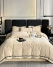 Beige / Queen (4pcs) / Flat Bed Sheet