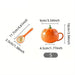 Adorable Kawaii Pumpkin Ceramic Mug Set - Perfect Halloween Drinkware for Soups and Beverages