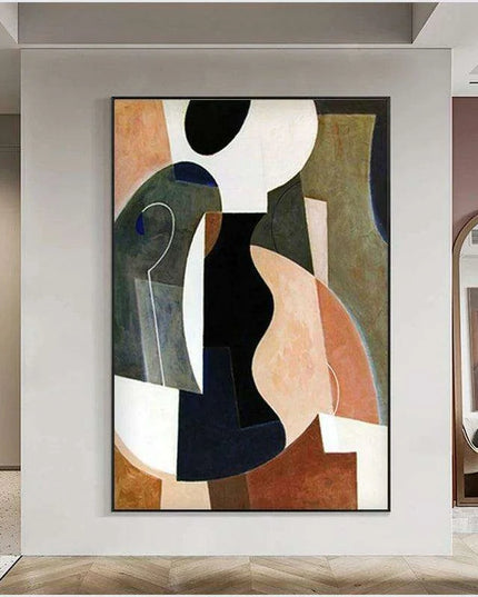 Colorful Contemporary Large Oil Canvas - Statement Art for Modern Homes