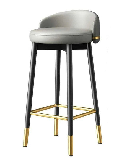 Sleek Scandinavian Leather Gaming and Vanity Stool - Trendy Seating for Modern Interiors