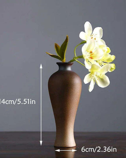Stylish Hydroponic Ceramic Vase with Floral Accent for Tranquil Tabletop Elegance
