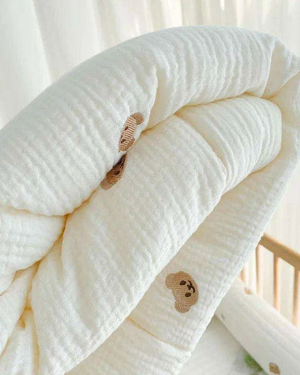 Charming Kawaii Bear Soft Cotton Baby Blanket Set - Ideal for Infants