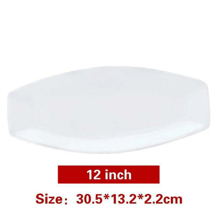 Elegant Steamed Fish Motif Ceramic Sushi Serving Plate Set