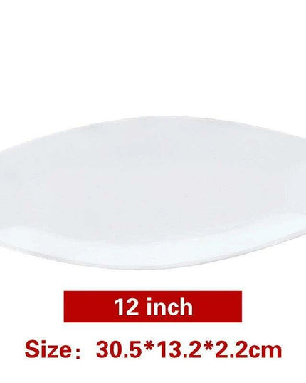 Elegant Steamed Fish Motif Ceramic Sushi Serving Plate Set