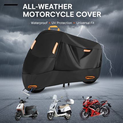 Waterproof Motorcycle Cover — 210D Polyester, UV & Dustproof