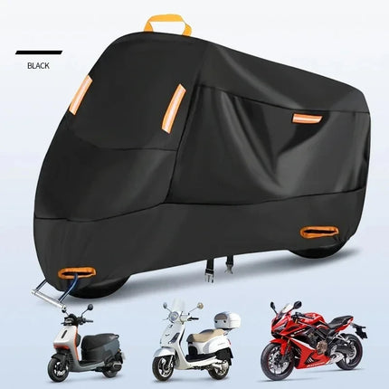 Waterproof Motorcycle Cover — 210D Polyester, UV & Dustproof