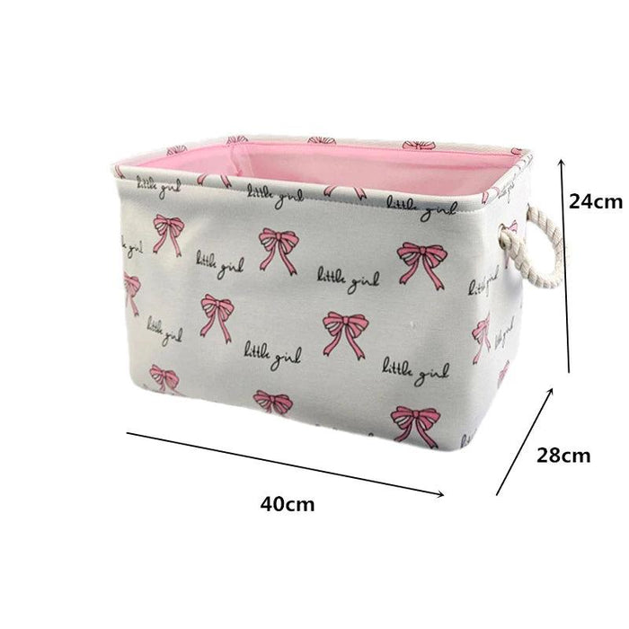 Stylish Foldable Canvas Storage Basket for Kids and Baby