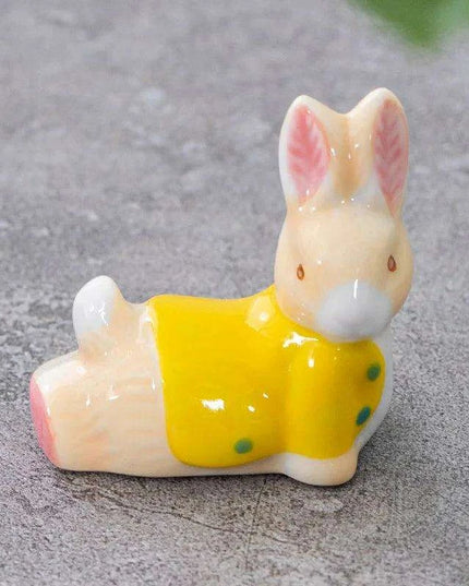 Adorable Japanese Ceramic Rabbit Chopstick Rest for Dining and Home Decor