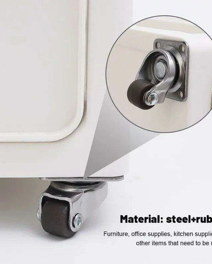 Compact Self-Adhesive TPR Caster Wheels - 360° Rotating Soft Rubber Casters for Effortless Furniture Mobility