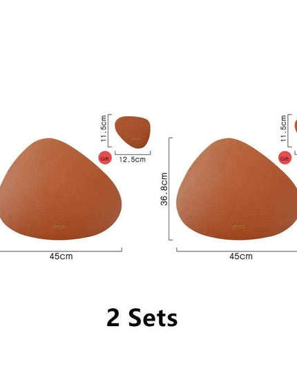 Luxe PU Leather Dining Ensemble - Chic Tableware Collection