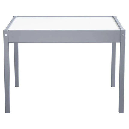 Stylish Gray and White Children’s Table and Chair Set - Perfect for Homeschooling Environments